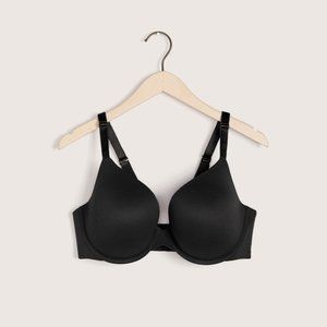 Addition Elle Women Black Deep V Plunge Bra Size 36C